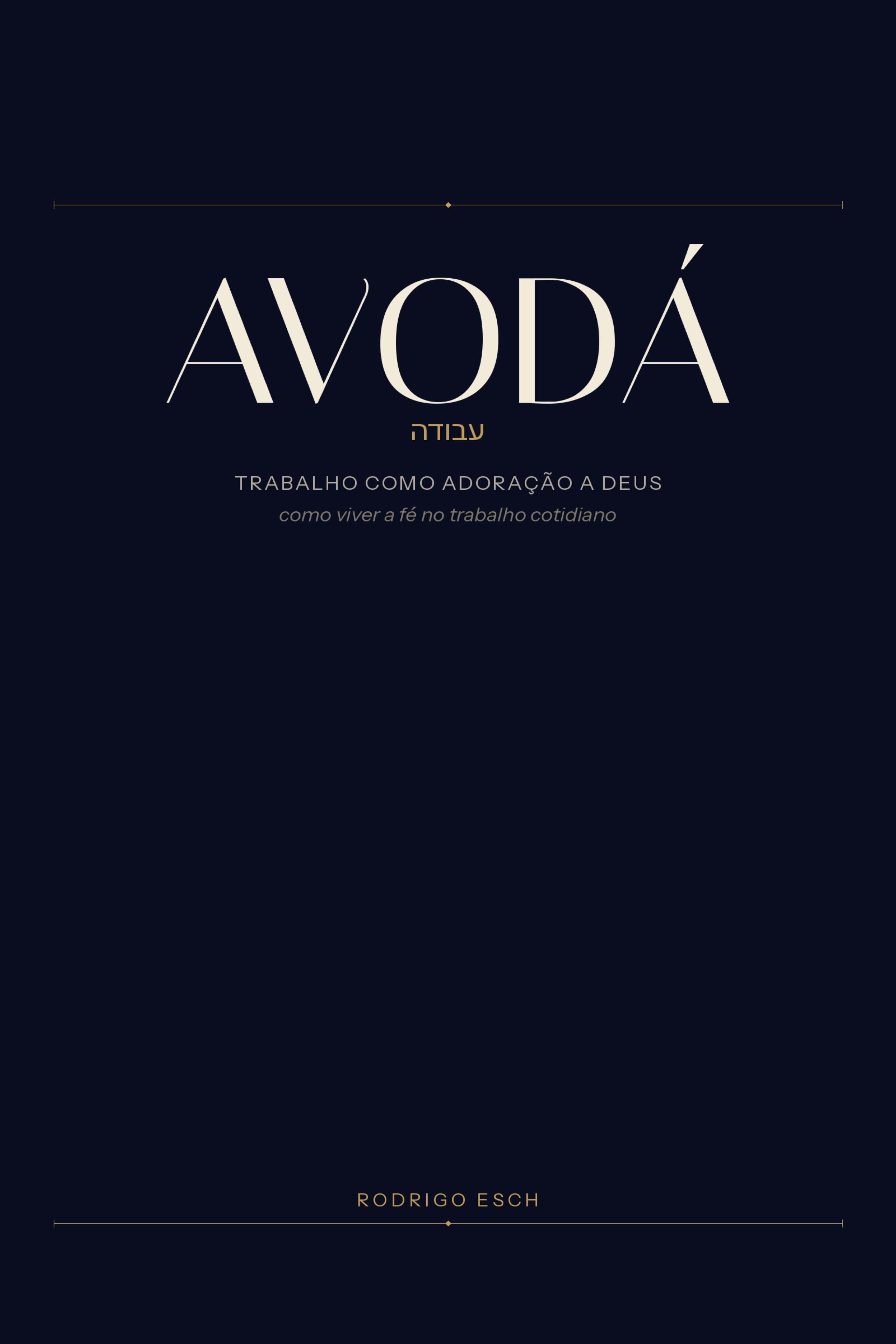 Capa do livro Avoda